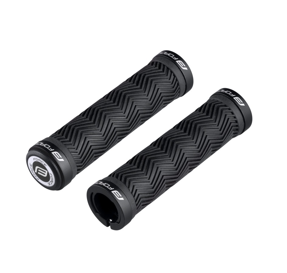 grips FORCE rubber with locking, black, packed