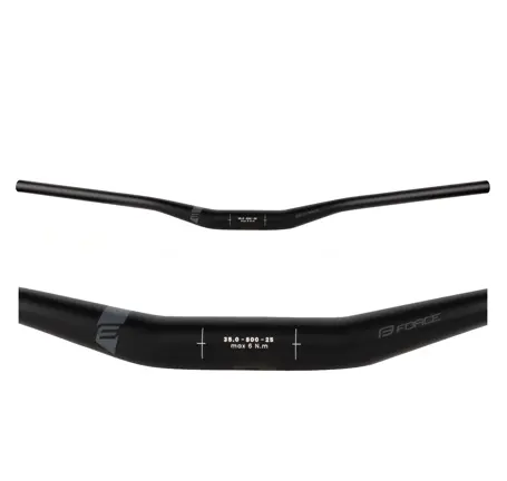 handlebar F TEAM-25 rised 35,0/800mm Al, mat.black