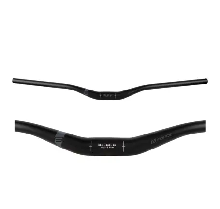 handlebar F TEAM-35 rised 35,0/800mm Al, m.black
