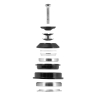 headset F TAPER 1 1/8''-1 1/2'' semi-int. 55mm, bl