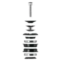 headset FORCE AHEAD 1 1/8'' Al, black