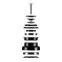 headset FORCE AHEAD 1 1/8'' Al, TAPER fork, black