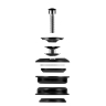 headset FORCE AHEAD 1 1/8'' semi-integ. Fe, black