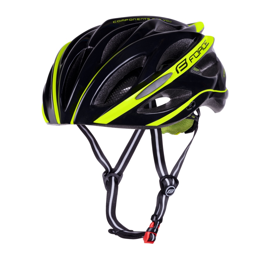 helmet FORCE BULL, black-fluo