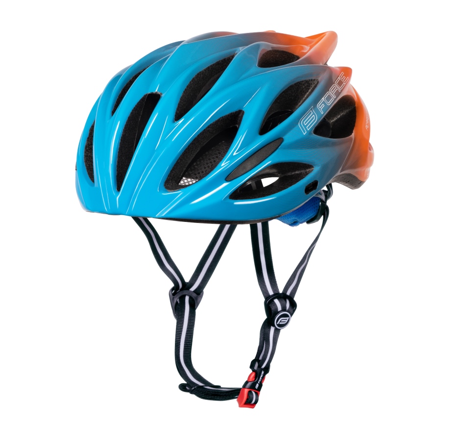 helmet FORCE BULL HUE, blue-orange L-XL