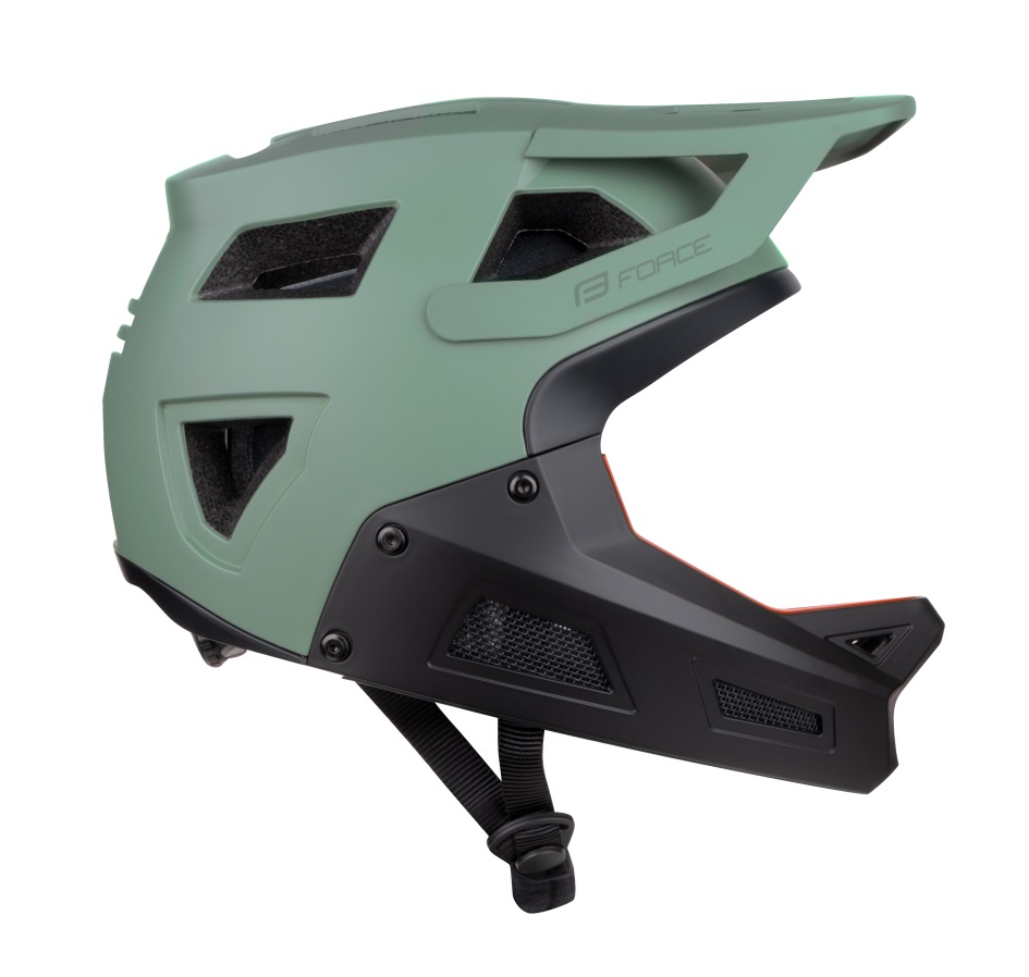 helmet FORCE DROP downhill, green-black