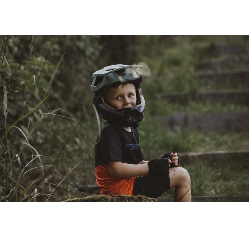 helmet FORCE DROP downhill, green-black