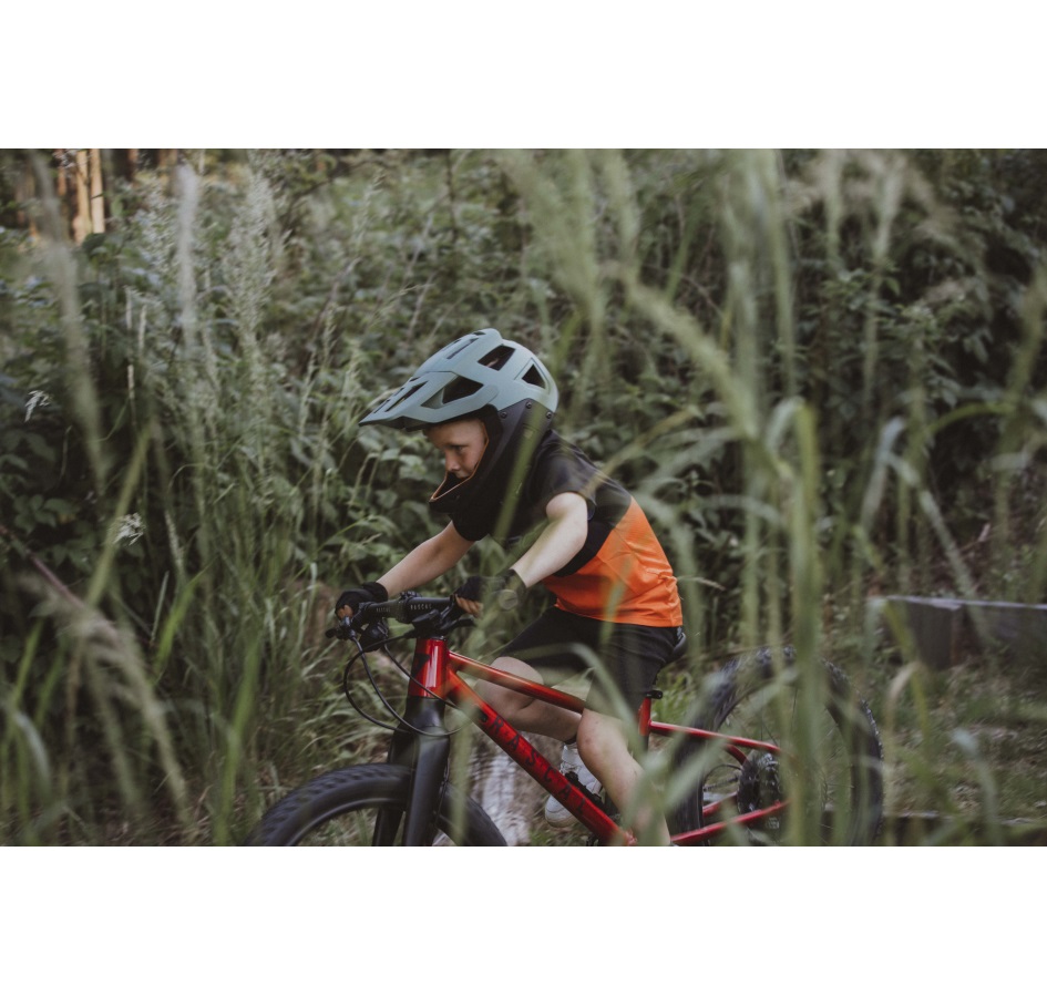 helmet FORCE DROP downhill, green-black