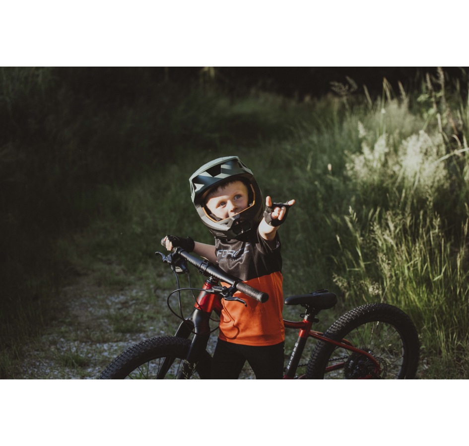 helmet FORCE DROP downhill, green-black