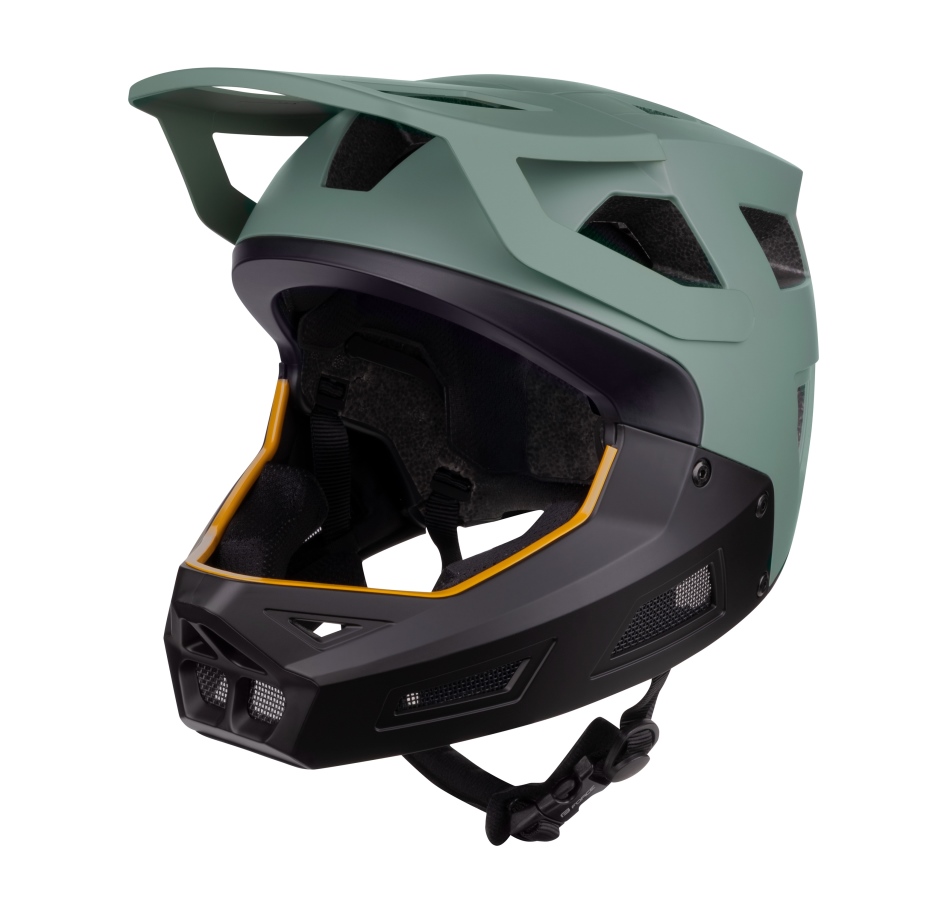 helmet FORCE DROP downhill, green-black XS-S