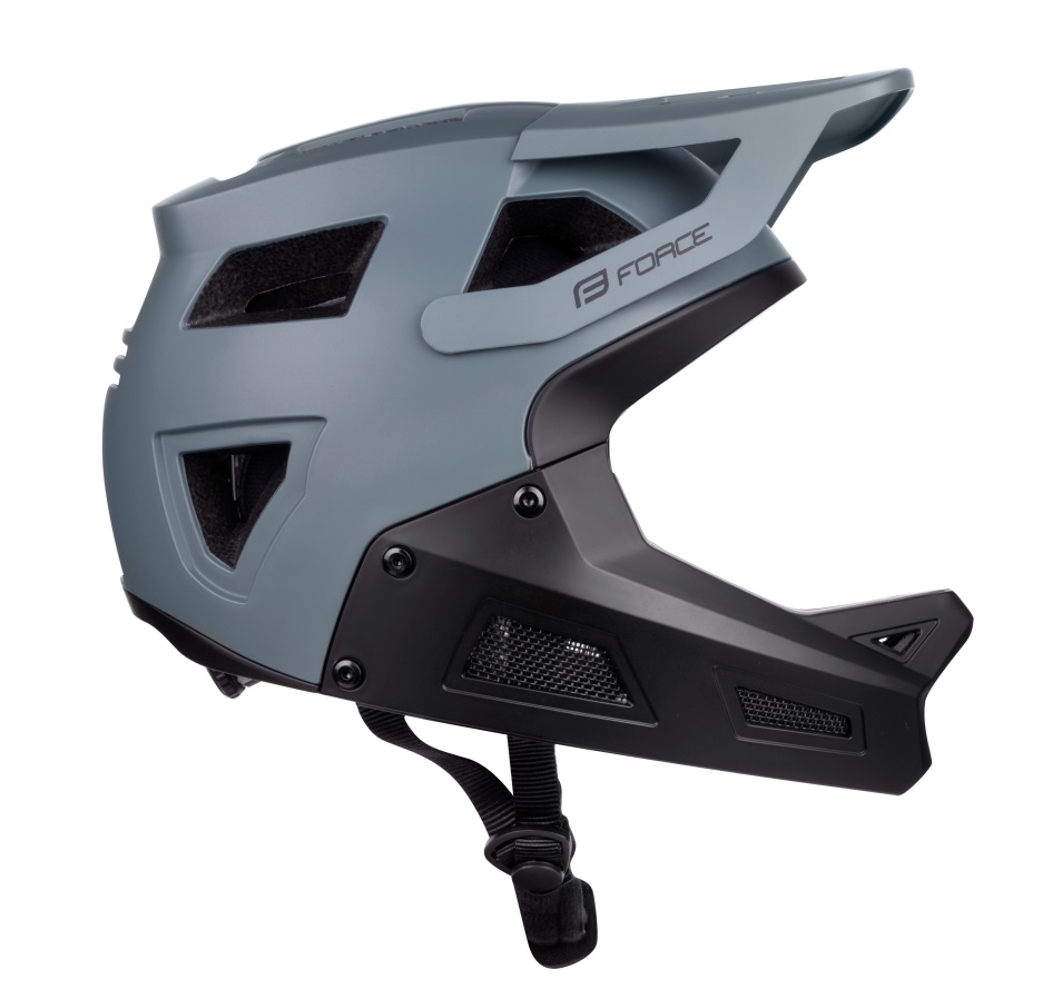 helmet FORCE DROP downhill, grey-black