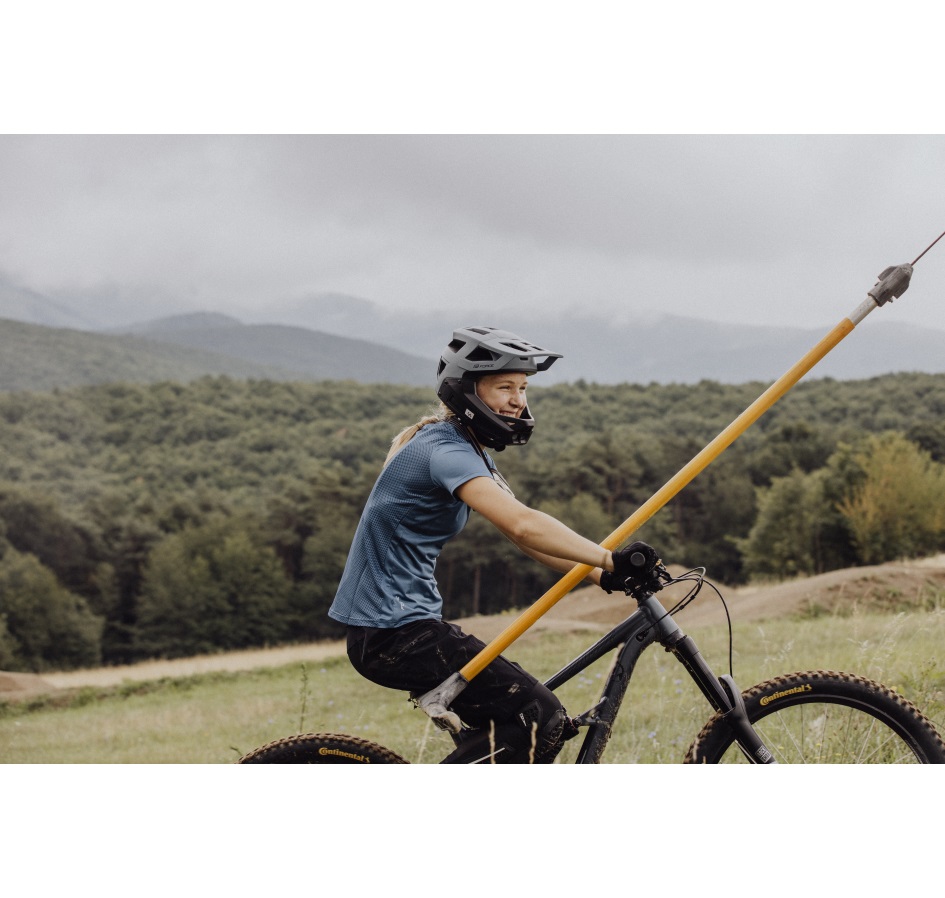 helmet FORCE DROP downhill, grey-black