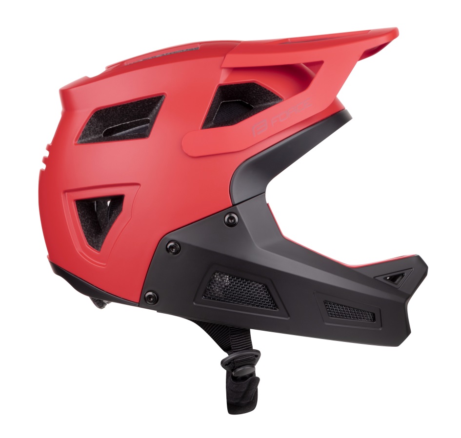 helmet FORCE DROP downhill, red-black