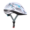 helmet FORCE FUN FLOWERS child, white-grey-blue 