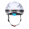 helmet FORCE FUN FLOWERS child, white-grey-blue 