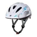 helmet FORCE FUN FLOWERS child, white-grey-blue M