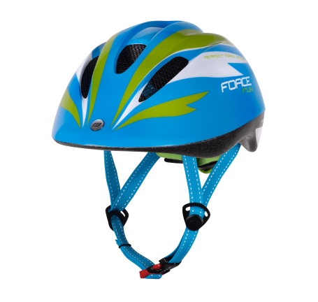 helmet FORCE FUN STRIPES child, blue-green-white 