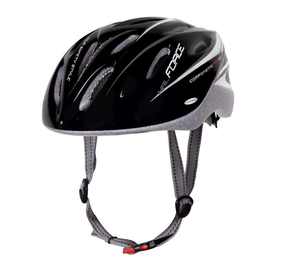 helmet FORCE HAL, black-grey-white XS-S