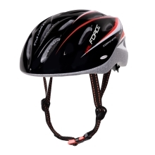 helmet FORCE HAL, black-red-white 