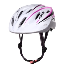 helmet FORCE HAL, white-pink 