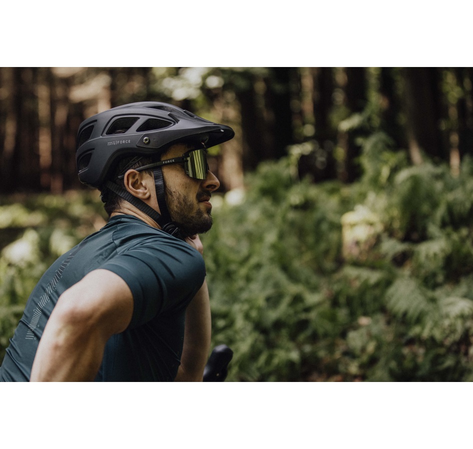helmet FORCE IBEX MTB, black, matt