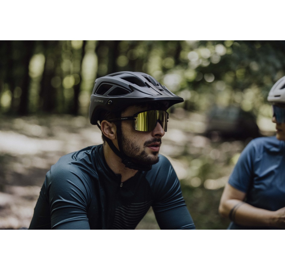 helmet FORCE IBEX MTB, black, matt
