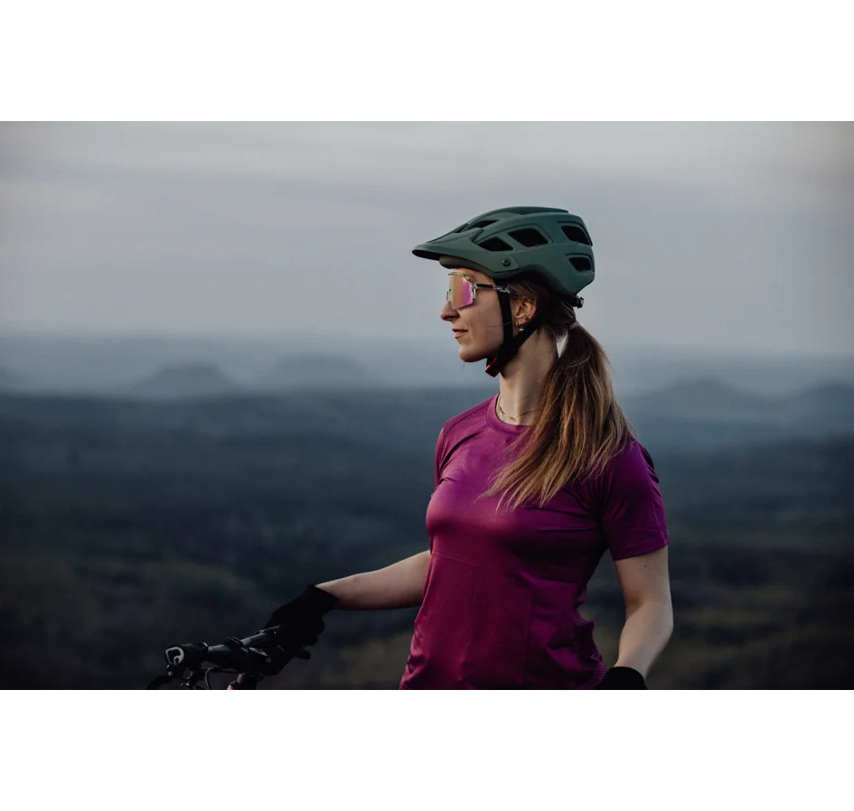 helmet FORCE IBEX MTB, green, matt
