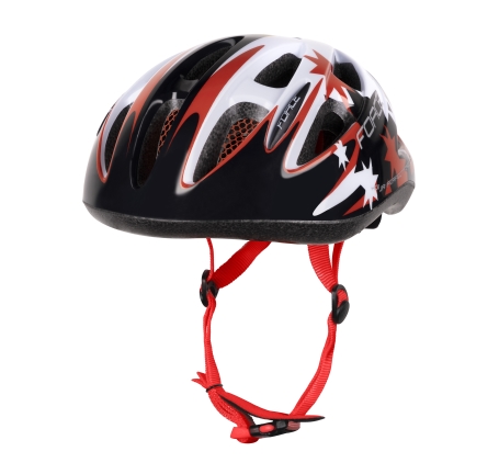 helmet FORCE LARK child, black-red-white 