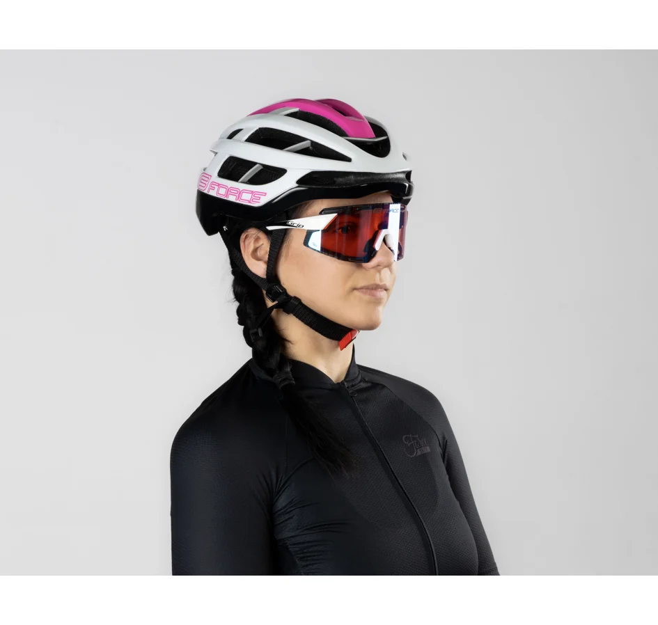 helmet FORCE LYNX, white-pink