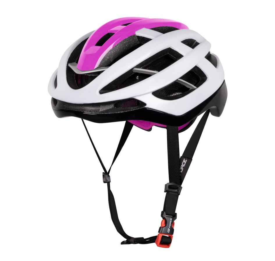 helmet FORCE LYNX, white-pink, L-XL