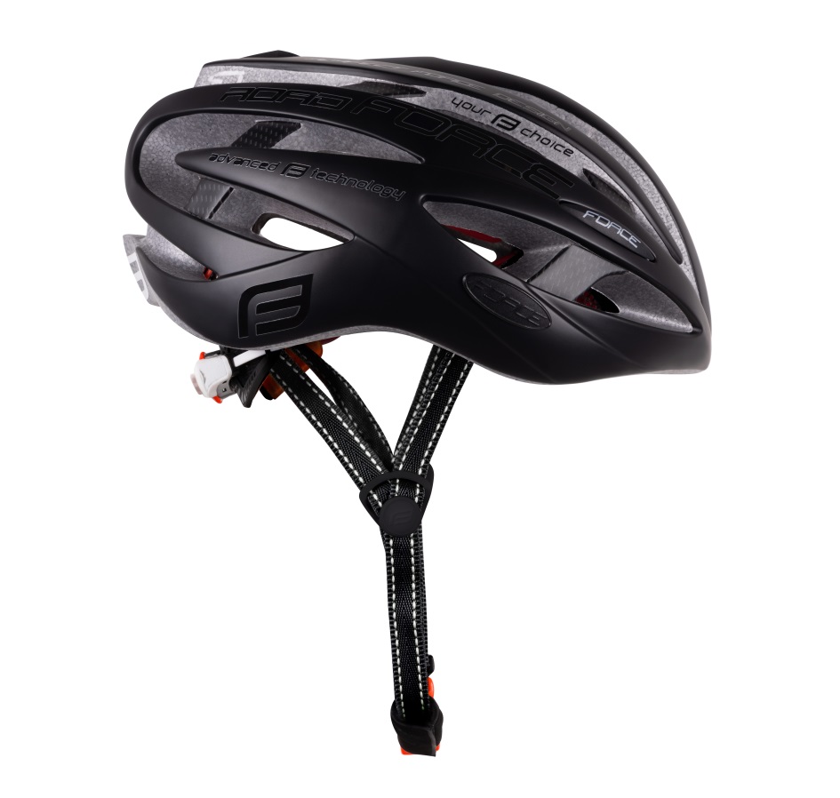 helmet FORCE ROAD, black matt/glossy 