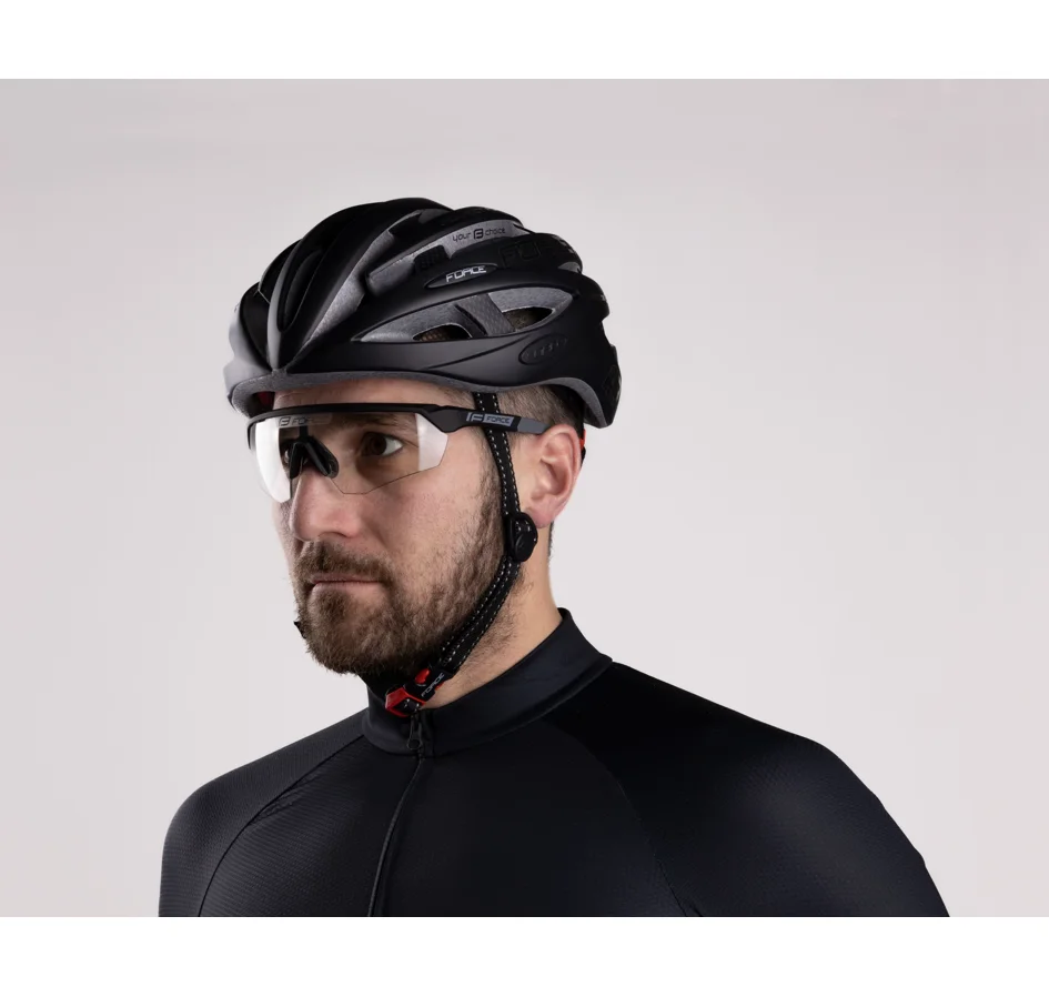 helmet FORCE ROAD, black matt/glossy 