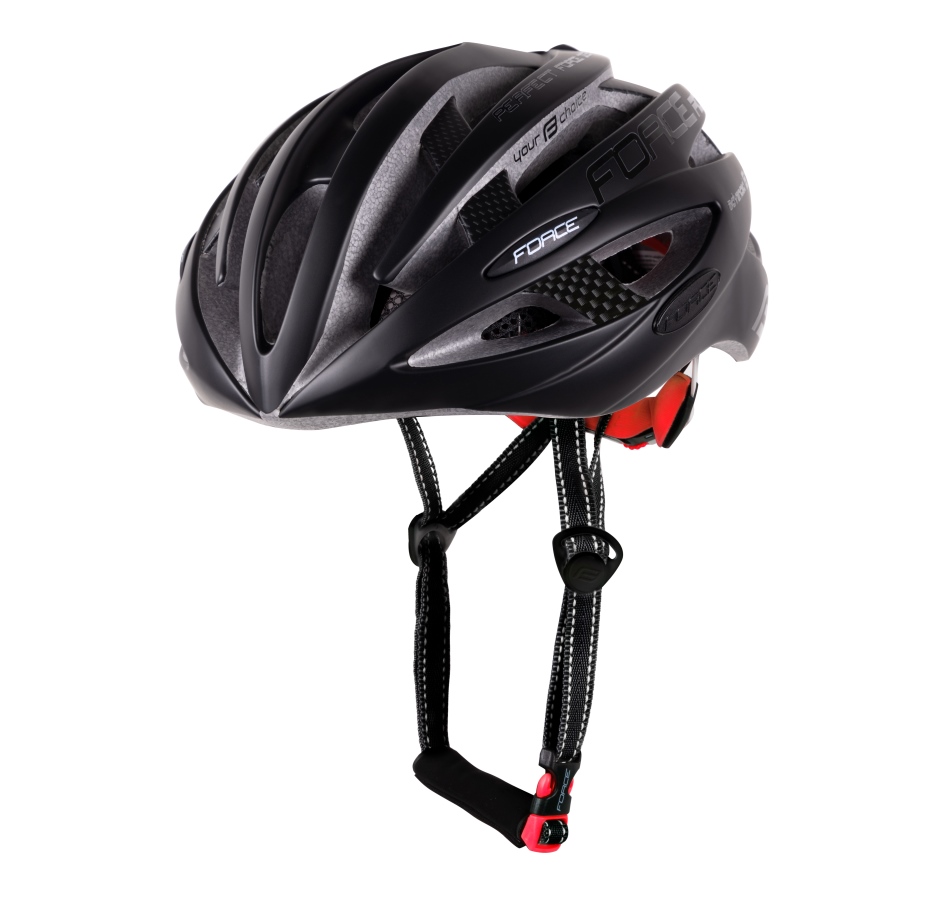 helmet FORCE ROAD, black matt/glossy S - M
