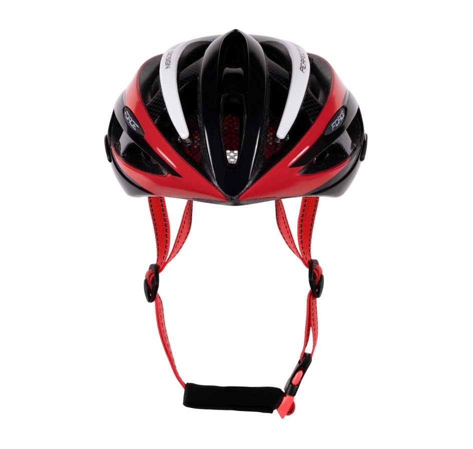 helmet FORCE ROAD, black-red-white