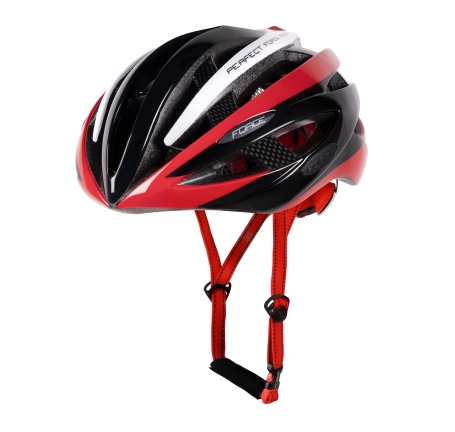 helmet FORCE ROAD, black-red-white
