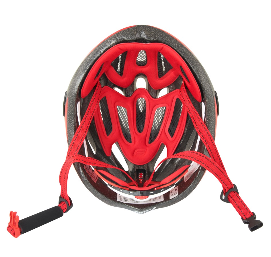 helmet FORCE ROAD, black-red-white
