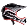 helmet FORCE TIGER downhill, black-red-white 