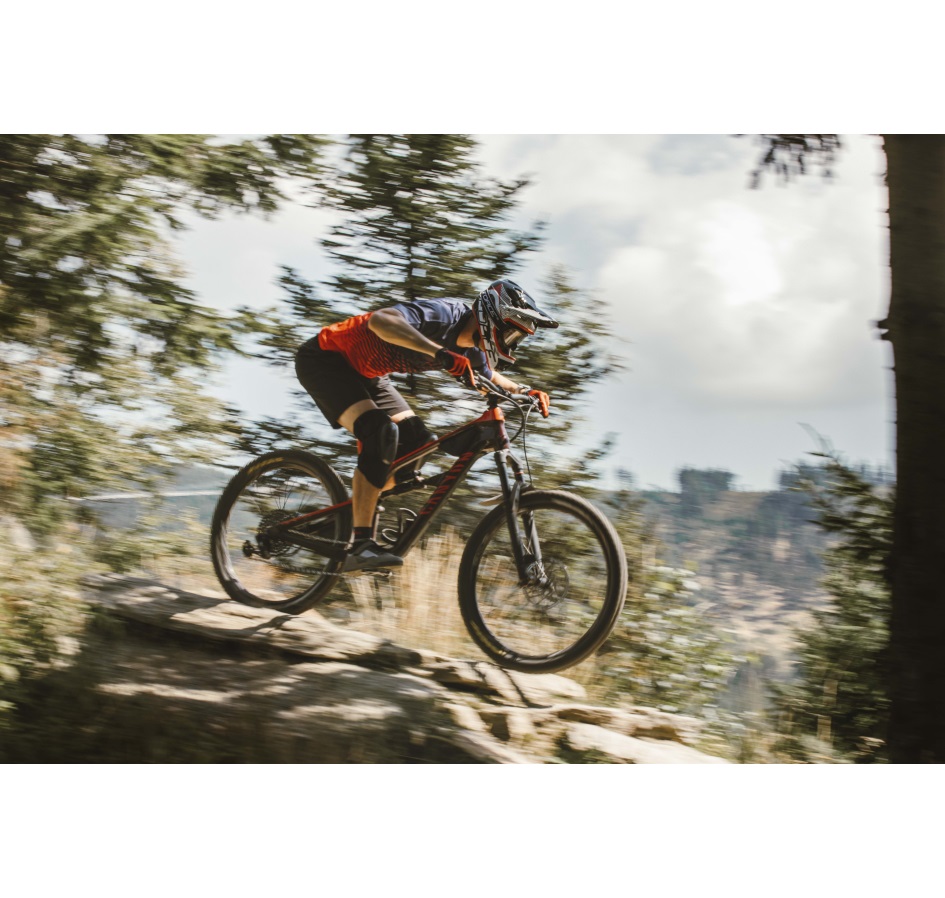 helmet FORCE TIGER downhill, black-red-white 