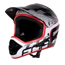helmet FORCE TIGER downhill, black-red-white 