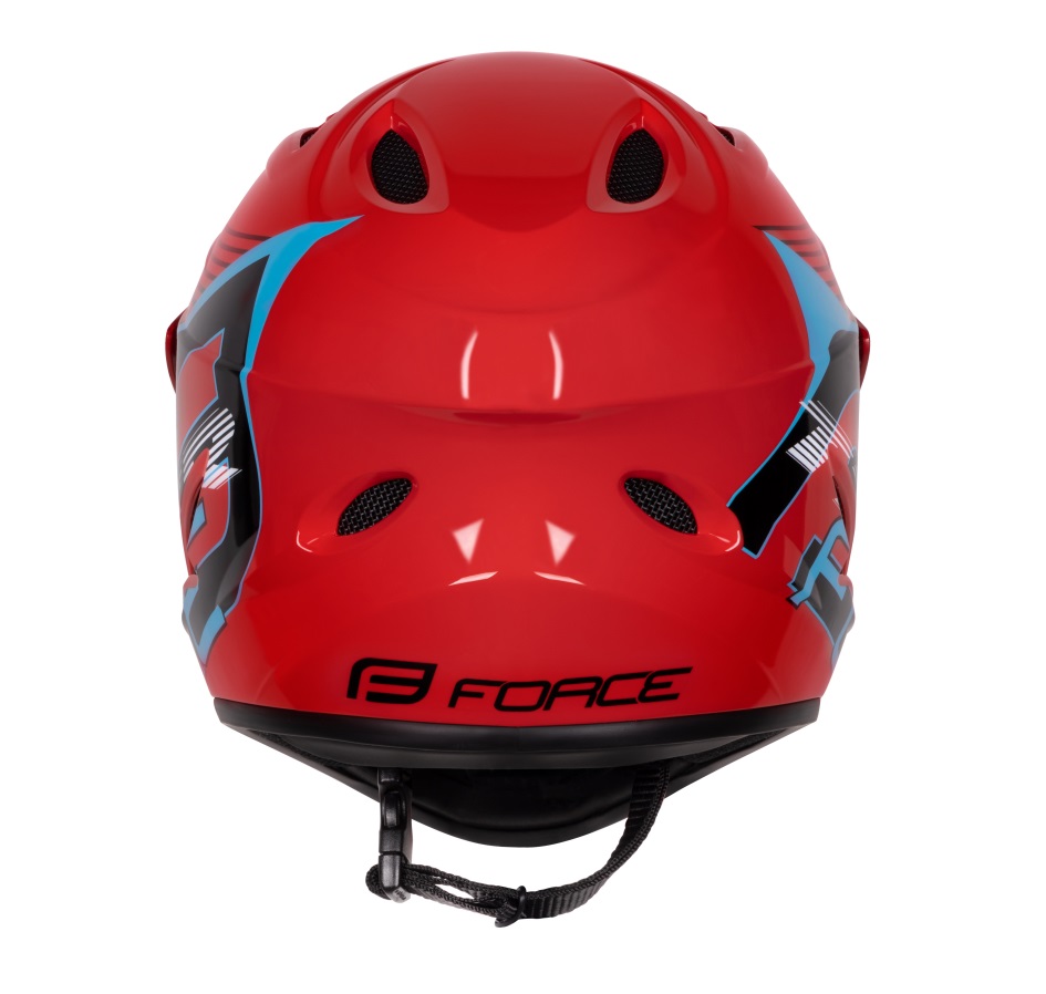 helmet FORCE TIGER downhill, red-blk-blue