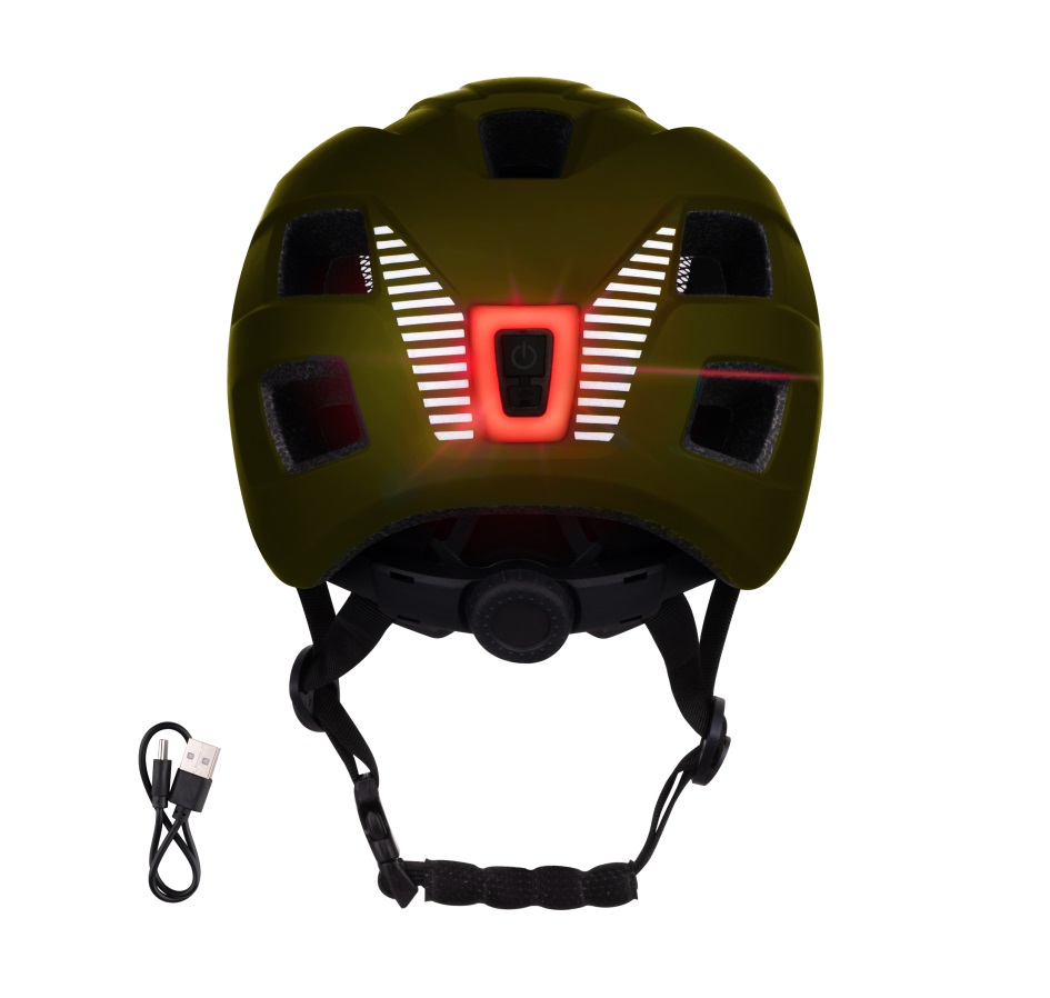 helmet FORCE ZEBU with light, lime