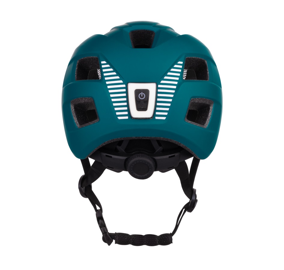 helmet FORCE ZEBU with light, teal