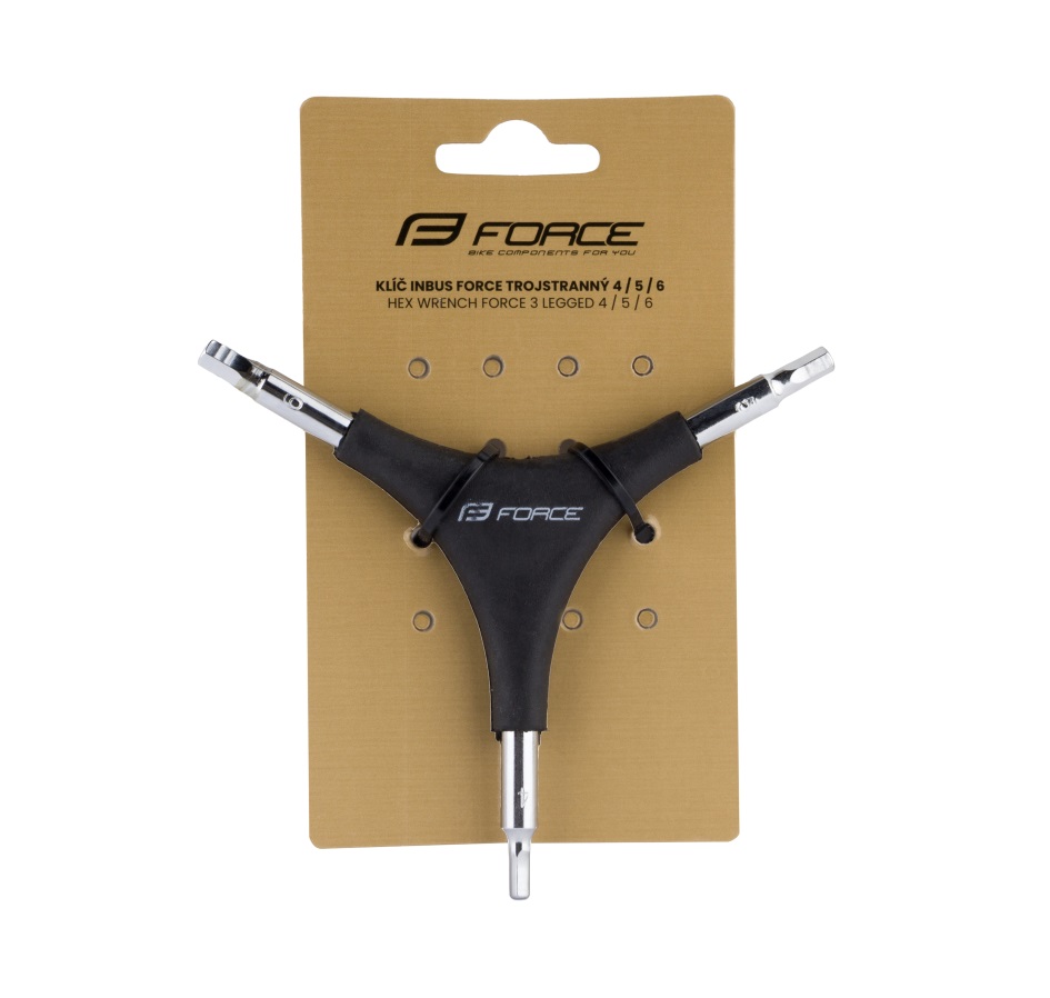 hex Y wrench FORCE ECO 4/ 5/ 6 mm, black