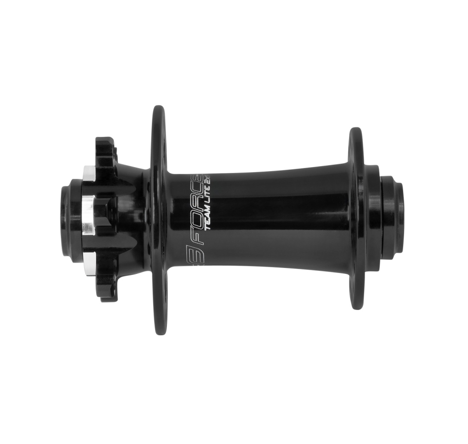 hub front F TEAM lite 15mm axle 6b disc 28h, black