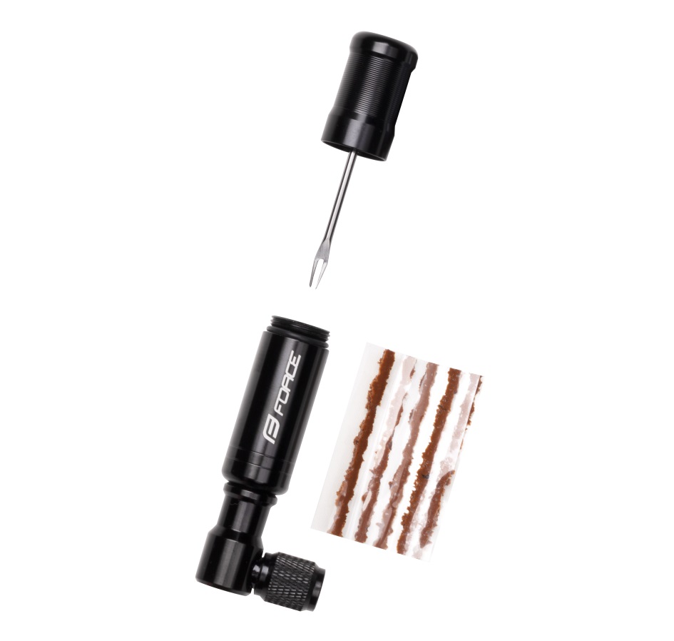 inflator CO2 FORCE PUFF 2.0 with TS repair kit,blk