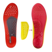 insoles for bike shoes FORCE SHOCK red 