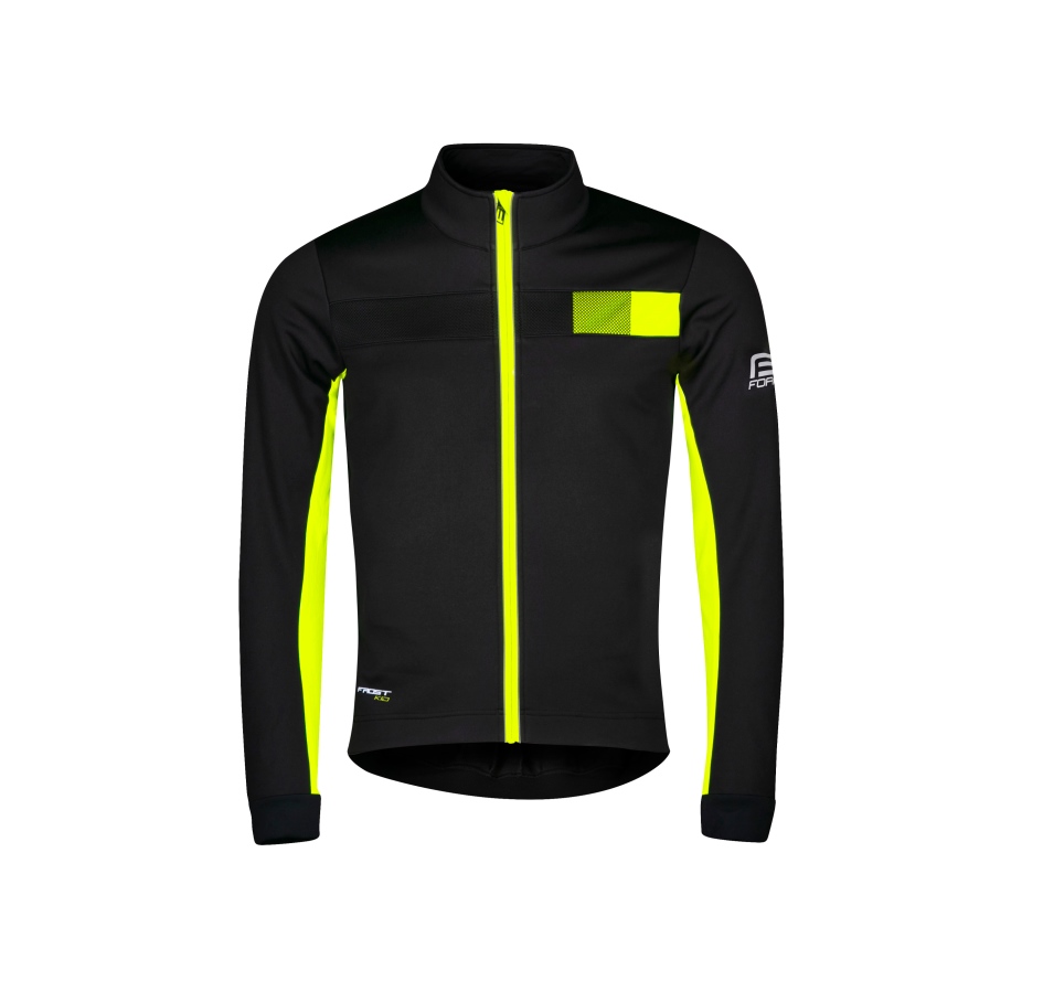 jacket F FROST KID softshell, black-fluo 128-140