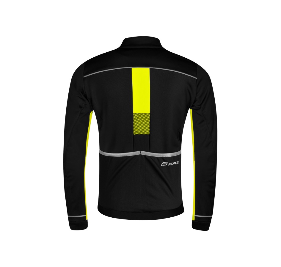 jacket F FROST KID softshell, black-fluo