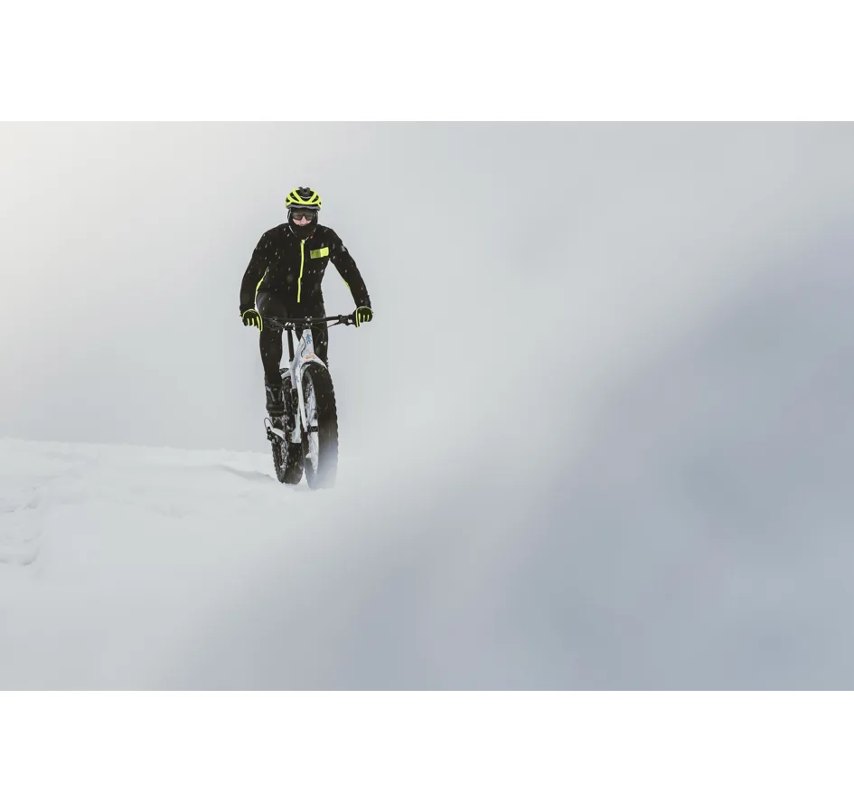 jacket F FROST softshell winter, black-fluo