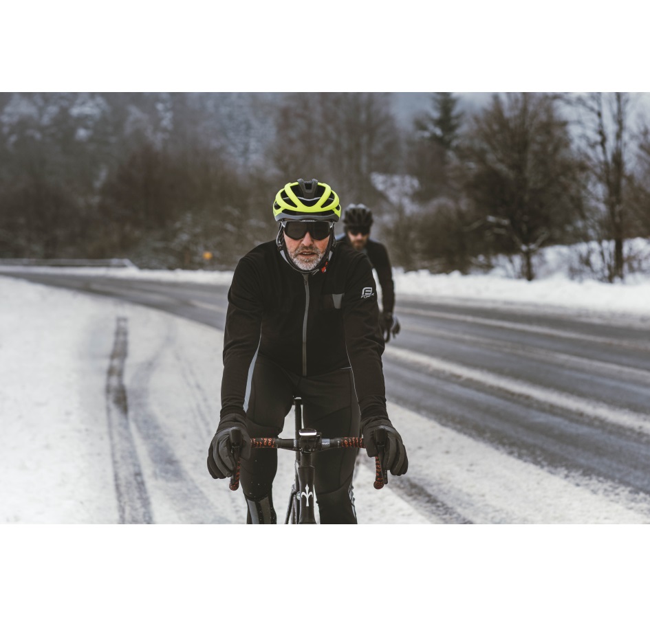 jacket F FROST softshell winter, black-grey